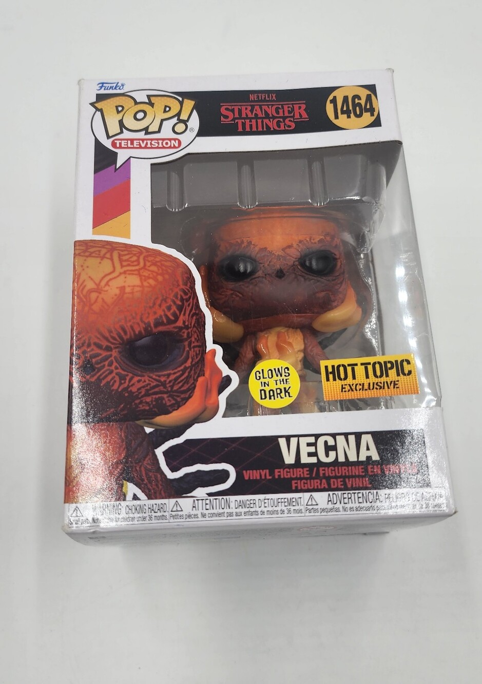 Funko Pop Vecna 1464 Stranger Things HOT TOPIC Glow in the Dark Read Description